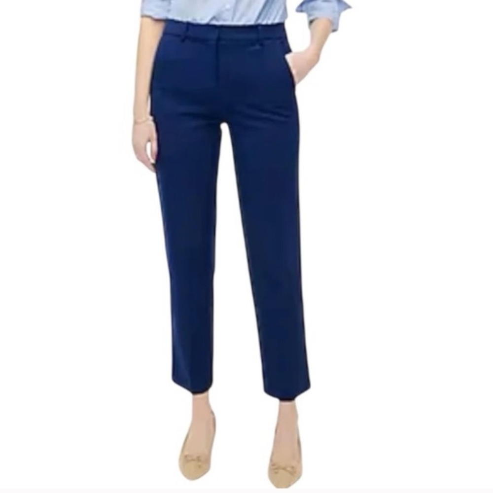 NWT J. Crew Kallie Blue Plus Size 24 Straight-Leg Business Casual Pants BO901